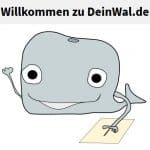 Logo deinwal - winkender Wal