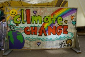 Graffiti mit Aufschrift "Climate Change"